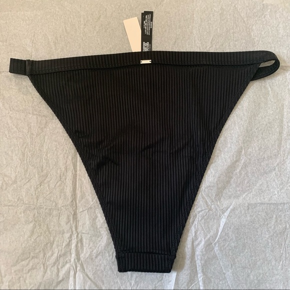 PINK Swim Ribbed High Leg Bikini Bottom - Picture 4 of 8